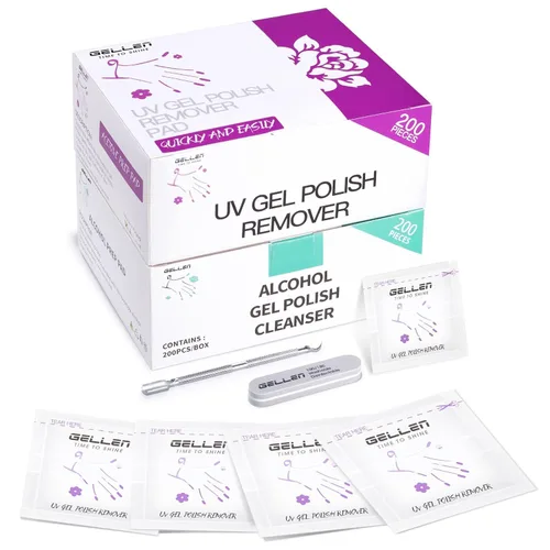 Vista 12 de GELLEN Almohadillas limpiadoras de uñas, 50 piezas con kit de herramientas