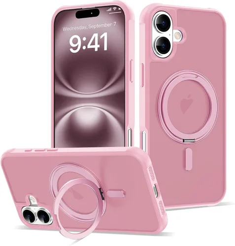 Vista 41 de Funda para iPhone 11 con soporte de anillo magnético giratorio de 360° [compatible con Mag-Safe] [Protección de grado militar] Funda translúcida