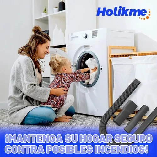 Vista 7 de Holikme - Kit limpiador de ventilación para secadora - Accesorio para aspiradora de pelusa negra