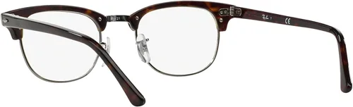Vista 3 de Ray-Ban Clubmaster - Lentes cuadrados tortuga 1929in Marrón 49 mm