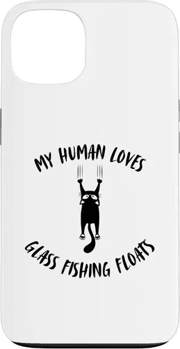 Vista 7 de iPhone 16 My Human Loves Glass Fishing Floats - Cat Parent Hobby Lover Case