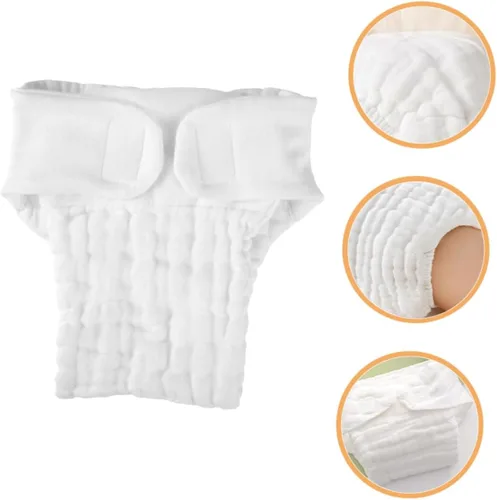 Vista 7 de Pañales lavables para recién nacidos, protectores de pañales de natación, pañales reutilizables para pañales, pañales de tela para escupir, pañales