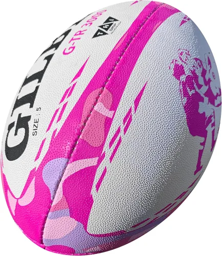 Vista 3 de Gilbert G-TR3000 - Pelota de entrenamiento de rugby de camuflaje rosa