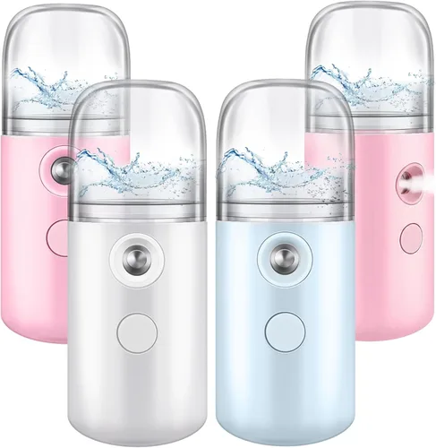 Vista 11 de Mudder 4 unidades de nano facial Mister práctico pulverizador de nano niebla de 1.06 onzas líquidas, tanque de agua visual portátil, vaporizador