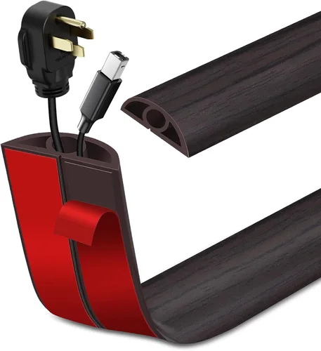 Vista 15 de Cubierta de Cable para Piso Autoadhesiva Ocultador de Cables Cubiertas de Cable de Extensión para Piso Protector de Cable de Alimentación para Piso