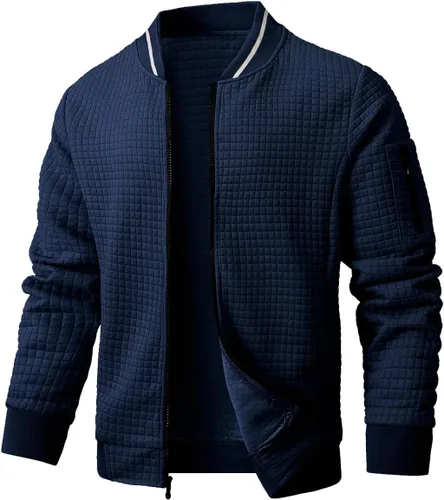 Vista 16 de Chaqueta casual para hombre, chaqueta ligera y abrigo universitario