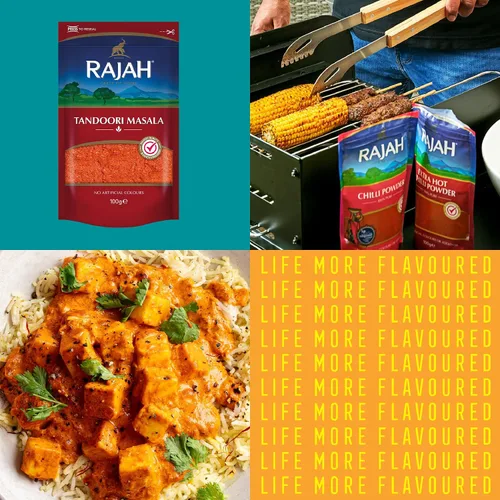 Vista 8 de Rajah Tandoori Masala 100 Gm en bolsa