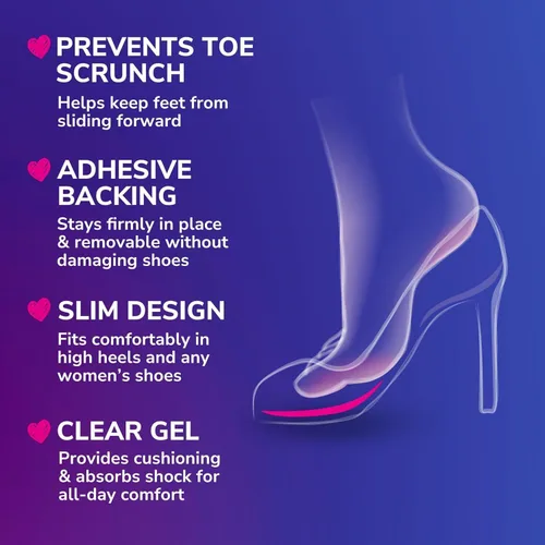 Vista 7 de Almohadillas metatarsianas Almohadillas metatarsianas para mujer Cojines de bola de pie para antepié, plantillas de zapatos de tacón alto