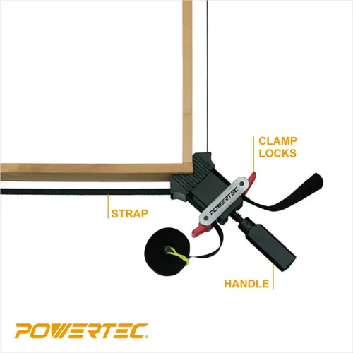Vista 4 de Tensor de cinta 71017 de Powertec con palancas de liberación rápida