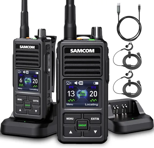 Vista 12 de SAMCOM Radios de 2 vías FPCN30A Radios bidireccionales de largo alcance recargables 5 vatios UHF programables Radios de mano profesionales Walkie