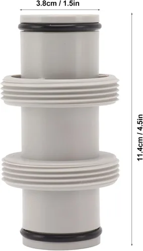 Vista 6 de Adaptador de manguera de piscina, conector de manguera de piscina de junta recta doble antifugas de 1.5 a 1.5 pulgadas
