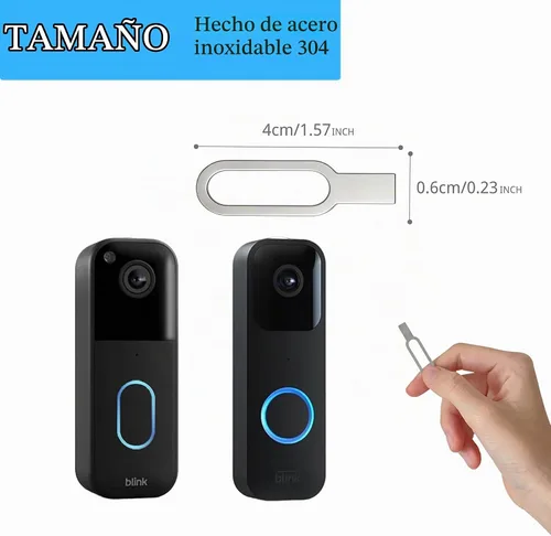 Vista 4 de Llave de liberación del timbre compatible con el timbre de video Blink, 4 unidades de herramienta de metal