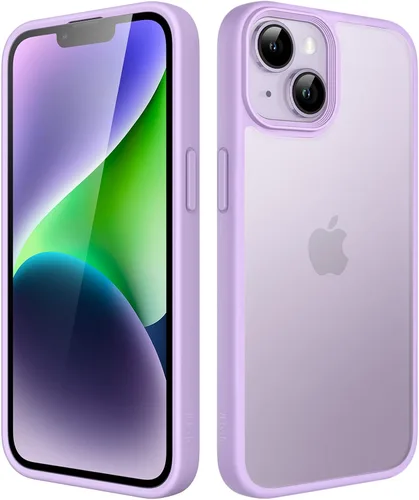 Vista 29 de JETech Funda mate para iPhone 14 de 6.1 pulgadas, a prueba de golpes, protección contra caídas de grado militar, cubierta trasera translúcida