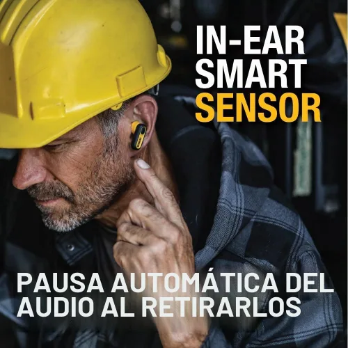 Vista 9 de DEWALT Auriculares inalámbricos con estuche de carga y funda protectora