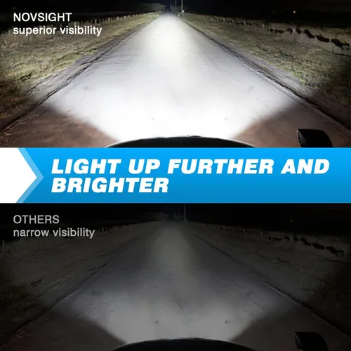 Vista 2 de NOVSIGHT Barra de luz LED de 32 pulgadas curvada de 180 W para luces de pod, combo de haz de inundación de 18000 lúmenes de luces de conducción