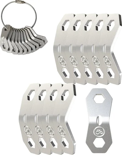 Vista 8 de NACETURE Tensor de cuerda de aleación de aluminio para tienda de campaña Guyline Cord Adjuster para acampar, senderismo, mochilero