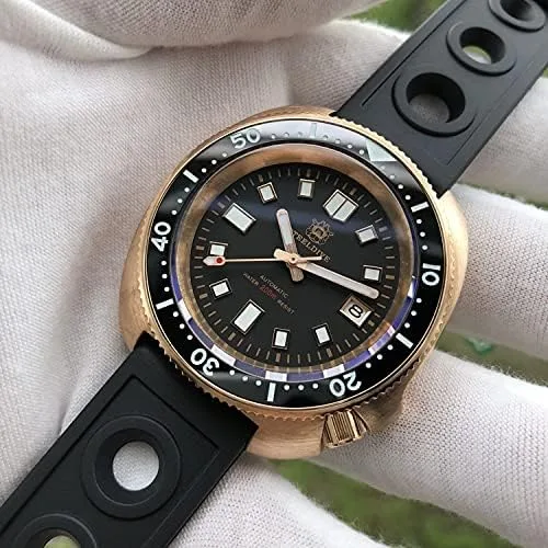 Vista 3 de SD1970S SD1970S CUSN8 Caja de bronce sólido Bisel de cerámica azul luminoso NH35 reloj automático de buceo de tortuga para hombres