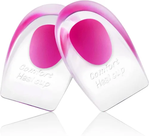 Vista 13 de Taloneras para tendinitis de Aquiles y fascitis plantar - Paquete de 6 plantillas de gel para zapatos para alivio del dolor de talón, soporte