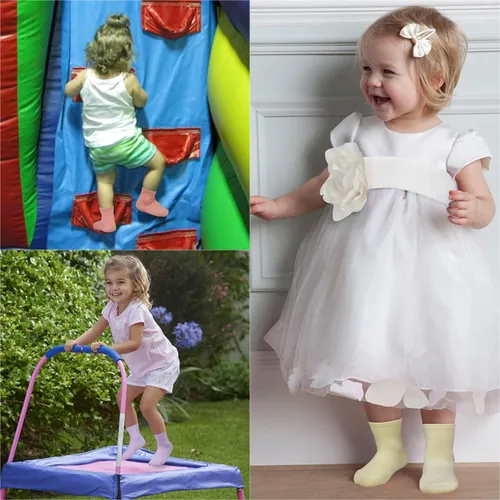 Vista 3 de GRPSKCOS Calcetines Antideslizantes para Bebés 12 Pares Calcetines Antideslizantes para Niños Pequeños de 0-7 Años Infantes Niños Pequeños Niños
