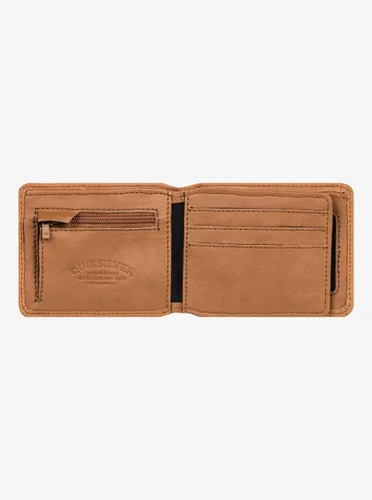 Vista 5 de Quiksilver Billeteras Mack para hombre, Dimensiones Mediano 4.5' 3.5' h 12w x 9h cm, Natural