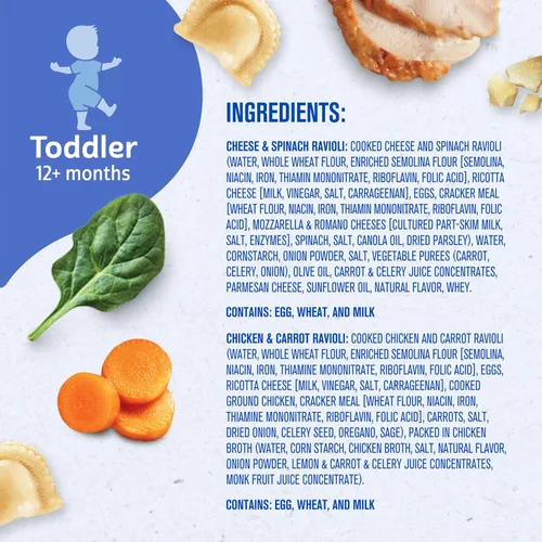 Vista 3 de Gerber Paquete variado de ravioles para niños pequeños, paquete de 6