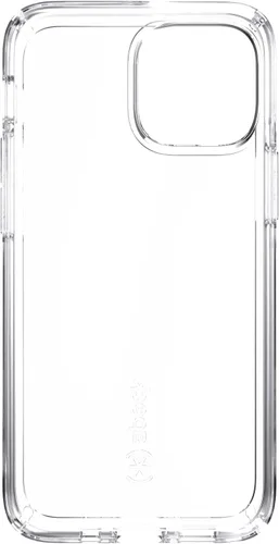 Vista 8 de Speck Funda para iPhone 13 Mini, protección contra caídas, compatible con carga inalámbrica, transparente, antimicrobiana