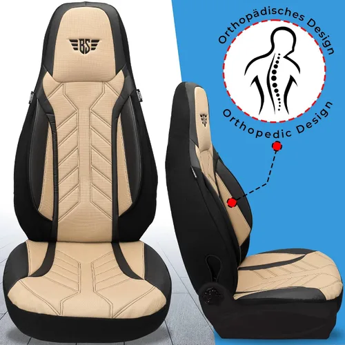 Vista 9 de BREMER SITZBEZÜGE Motorhome Seat Covers for Fiat Ducato Jumper Boxer DPL507 DPL507 - Black/Beige
