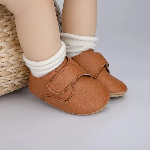 Vista 7 de HsdsBebe Zapatos Oxford de piel sintética con suela de goma suave, antideslizantes, para niños y niñas, para caminar, mocasines