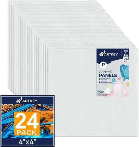 Vista 9 de Artkey Bastidores entelados para pintar, 8 x 10 pulgadas, paquete de 4 unidades, lienzo en blanco de 10 onzas con imprimación 100% algodón blanco