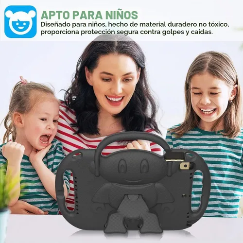 Vista 6 de SUPLIK Funda para niños para iPad de 9ª/8ª/7ª generación (10.2 pulgadas, 2021/2020/2019), Funda resistente a niños para iPad de 10.2" con asa