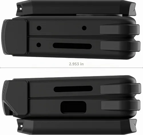 Vista 9 de Ghostek Exec - Funda tipo cartera para Galaxy Z Fold 4 con soporte magnético para tarjetas de crédito, protección de bisagra, carga inalámbrica Negro