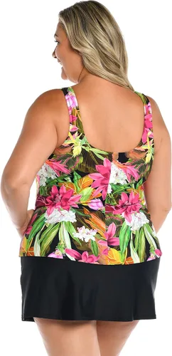Vista 2 de Maxine Of Hollywood Traje de baño tankini con cuello redondo para mujer