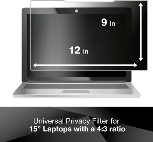 Vista 3 de Filtro de privacidad para portátil, 3M , Negro