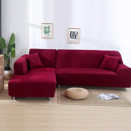 Vista 3 de MIFXIN Fundas para sofá modular en L, 2 piezas, elásticas, suaves, de 3 asientos, en forma de L, para sofá esquinero, protector de muebles para sala