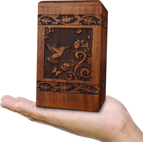 Vista 15 de ZIYA Urnas de recuerdo de mariposa para cenizas humanas, hombres o mujeres, hechas a mano, pequeña urna de cremación conmemorativa para cenizas