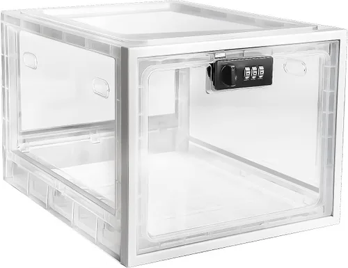 Vista 12 de SANIDIKA Paquete de 2 cajas grandes con cerradura para refrigerador, caja de primeros auxilios a prueba de niños, organizador médico, caja