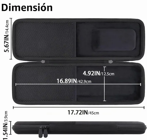 Vista 7 de Funda rígida de reemplazo co2CREA para teclado Apple Magic con Touch ID y teclado numérico + ratón Apple Magic (Funda negra)