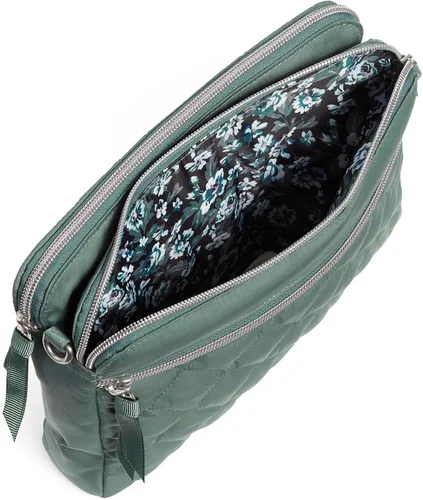 Vista 3 de Vera Bradley Bolso cruzado de sarga de rendimiento para mujer con triple compartimento