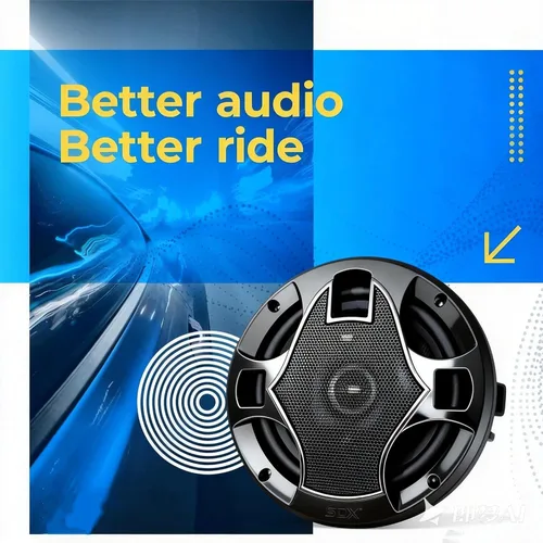 Vista 2 de SDX Audio - Altavoz de coche de 4 vías de 5 x 7 pulgadas/6 x 8 pulgadas (par) - Juego de altavoces para automóvil de alta calidad mejorados, juego