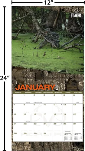 Vista 3 de TURNER LICENSING Realtree Hidden Hunter - Calendario de pared de 12 x 12 pulgadas (24998012062)