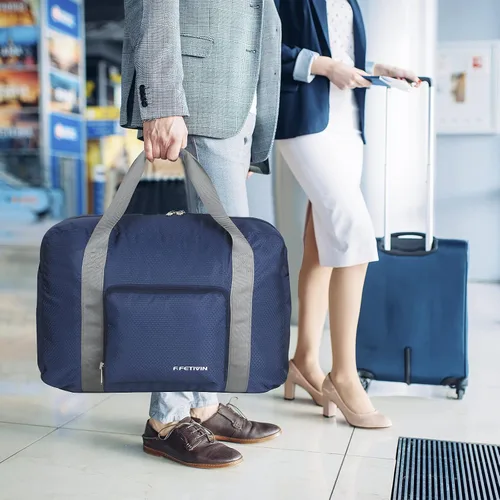 Vista 7 de F.FETIVIN Bolsa de viaje para artículos personales de 18 x 14 x 8 pulgadas para Spirit Airlines, bolsa de lona ligera impermeable para gimnasio