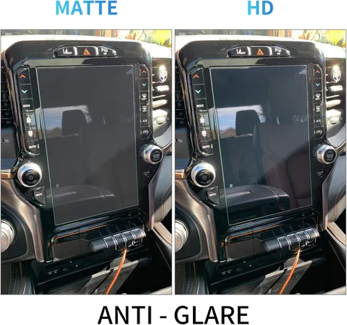 Vista 4 de Protector de pantalla mate compatible con Dodge Ram de 12 pulgadas 2019-2026 1500 2500 3500 antirreflejos, protección de navegación de huellas