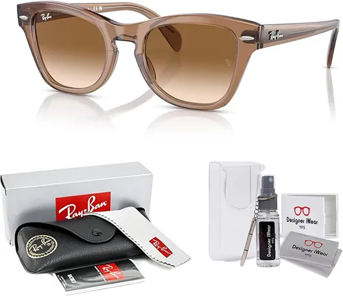 Vista 2 de Ray-Ban RB0707S - Lentes de sol cuadrados para hombre y mujer + paquete con kit de gafas de diseñador iWear