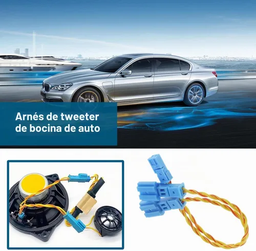 Vista 2 de 2 piezas de arnés de cableado de altavoces compatibles con BMW X1/X3/X5 F10/F18/F30/F20/E60/E90/E70