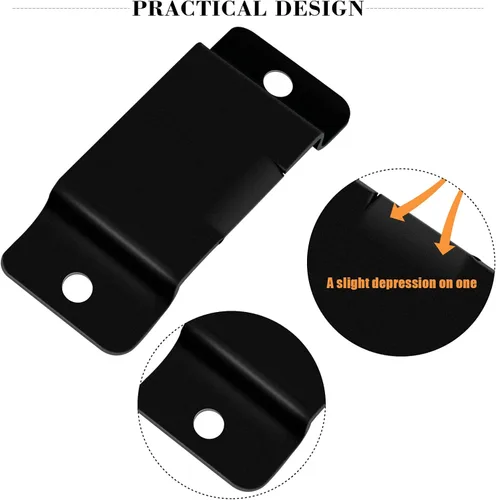 Vista 5 de Kibbeh 12 Pcs Metal Tape Measure Holder - Belt Clips with Rivets, Easy to Carry (Matte Black)