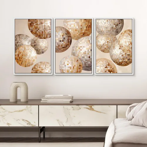 Vista 35 de SIGNWIN Lienzo enmarcado para pared, juego de arte de collage de hojas transparentes en blanco y negro, ilustraciones de naturaleza silvestre, arte