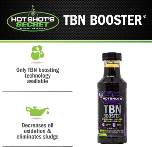 Vista 3 de Hot Shot's Secret TBN Booster - Aditivo de aceite, 16 onzas líquidas, 12 unidades púrpura (HSSTBN16Z-12PK) Helps increase TBN while protecting