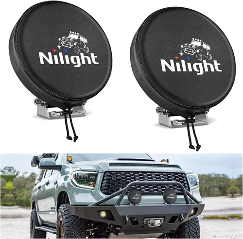 Vista 10 de Nilight Cubierta de barra de luz LED de 22 pulgadas, funda protectora de nailon negro, ajuste universal, barra recta y curva, impermeable, a prueba