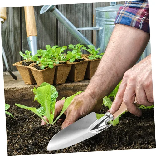 Vista 4 de Balacoo Juego de herramientas de mano de jardín ergonómico 2pcs pala de acero inoxidable para jardinería al aire libre e