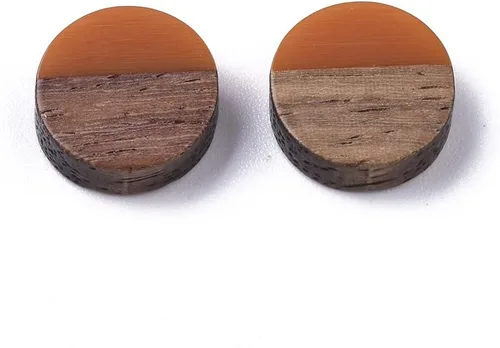 Vista 33 de Mega Pet Colgante de resina y madera de nogal para hacer joyas de bricolaje